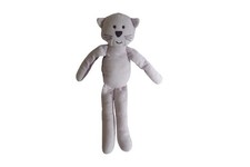Peluche chat rose violet Monoprix – 40 cm – Doudou de secours