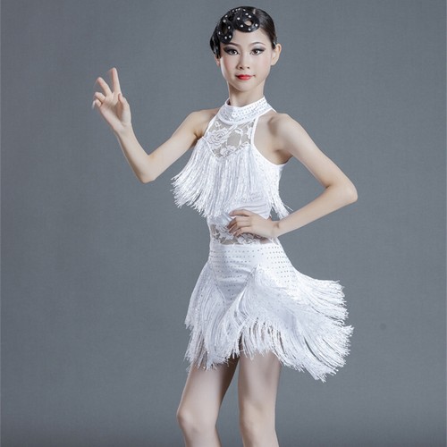 Filles robe danse frange - robe, latin