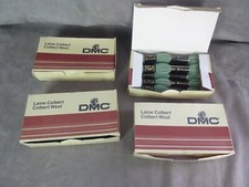 Lot de 4 boîtes d'ECHEVETTES de 8 m en LAINE COLBERT de marque D.M.C.