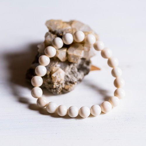 Bracelet jade blanc - jade, perles