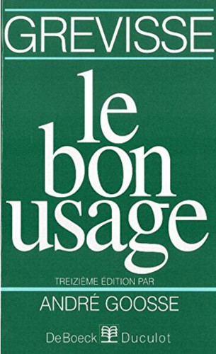 Bon usage maurice - le,