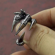 Bague griffe dragon - dragon, punk