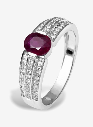 Bague blanc 14k - or,