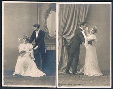 AB044 COMPLETE SET SERIE of 5 Tinted PHOTOS pcs COUPLE Romance