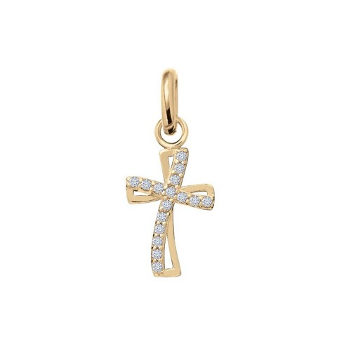 Pendentif forme croix sertie