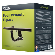 Attelage pour Renault Espace V type JR démontable sans outil Oris Livré complet