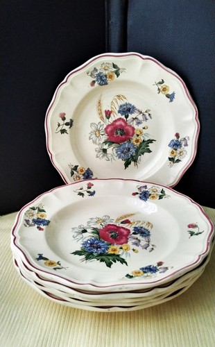Assiettes creuses faïence - 6,