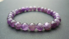 Bracelet de perles Améthyste en pierre Naturelle, Sur mesure pour Homme ou Femme