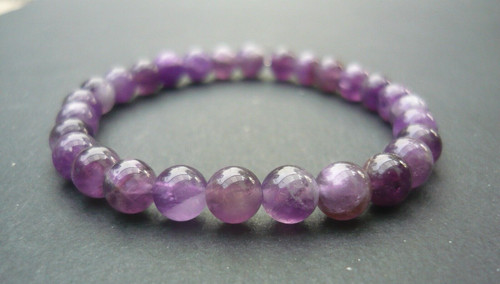 Bracelet perles améthyste - bracelet,
