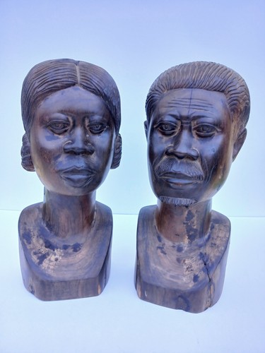 Sculpture bois couple - bois, "