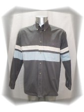 B - Chemise Grise Crème Bleu