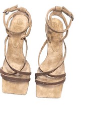 Superbes Et Authentiques Sandales Daim Beige Brunello Cucinelli 35=36 Neuve 