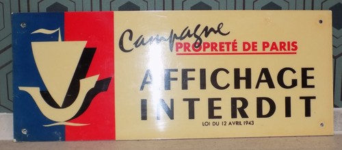 Ancienne pancarte plastique - pancarte,