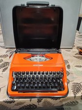 Jolis Machine à écrire underwood 130 Orange Vintage Années 60 70's