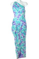 Robe de cocktail Dames Robe T EU 36 turquoise-violet-blanc style extravagant