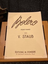 Victor Staub Boléro pour piano partition éditions Combre