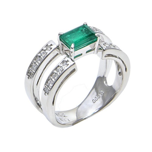 Bague émeraude colom - Émeraude, 1.12ct