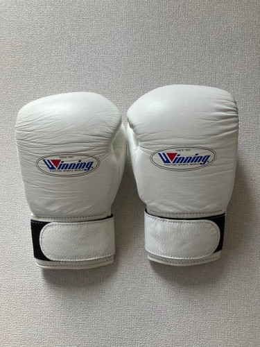 Gants boxe gagnants blancs - boxe,