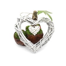  Love Hearts Osier Suspendu Artisanat Tenture Murale Maison De Mariage Ornement