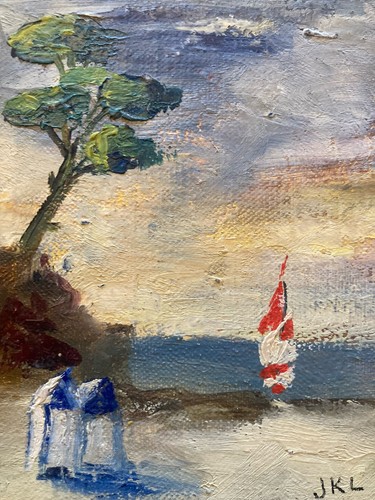 Peinture paysage marine huile - paysage,
