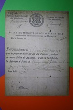 Billet de monoye 200 livres