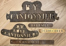 Lot Ancienne Rare Plaque De Métier Tôle Non Émaillée Pub Publicitaire