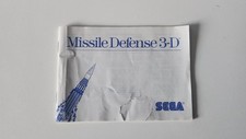 Notice Manuel Missile Defense 3D Sega Master System