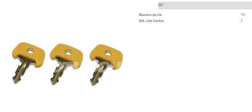 Jeu cle jungheinrich 701 - jeu,