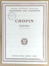 Partition CHOPIN   " MAZURKA "