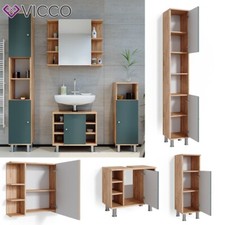 Ensemble de meubles de salle de bains 4 Fynn chêne vert Vicco