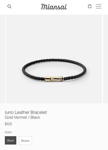 Miansai gold vermeil - gold, black