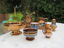 ANCIEN 8 objets en Faïence de