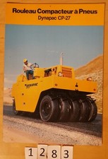 DYNAPAC CP-27 Rouleau Compacteur à Pneus Prospectus Fr 4 pages 10/1981