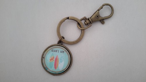 Porte clés surf vintage - porte, plage