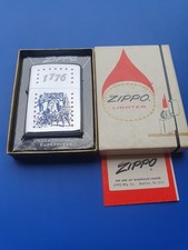 zippo 1976 Dual Vintage  Regulard Lighter / Slim - Liberty BELL news in box