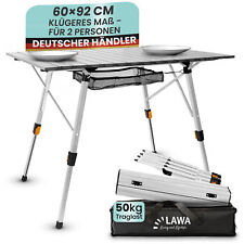 Table de Camping Pliable Hauteur Réglable 2 Personnes Aluminium Pliante Balcon