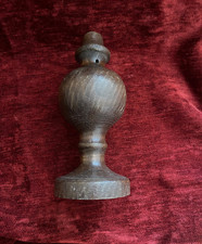 Pied de lampe ancien sculpture bois ? anthroposophie ? Dornach design ?