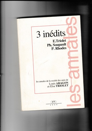 Inédits triolet soupault - inédits,