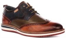 Pikolinos Avila Cuir Souple Richelieu Hommes Habillé Shoes IN Brandy UK 7 - 12