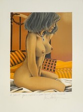 Loïc DUBIGEON - Lithographie signée signed lithograph Erotica French naked woman
