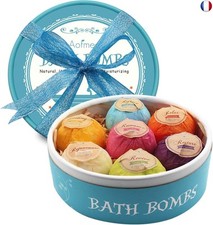 Aofmee Boule de Bain Coffret Cadeau 7pcs Cadeau Femme, Bombe de Bain Enfant,