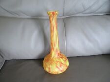 ANCIEN VASE EN PATE DE VERRE MARMOREEN BERLUZE  STYLE DAUM MULLER VERRE FRANCAIS