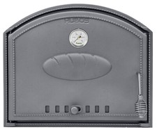 Porte De Four En Fonte Pour Pain Et Pizza Avec Thermomètre Four Noir