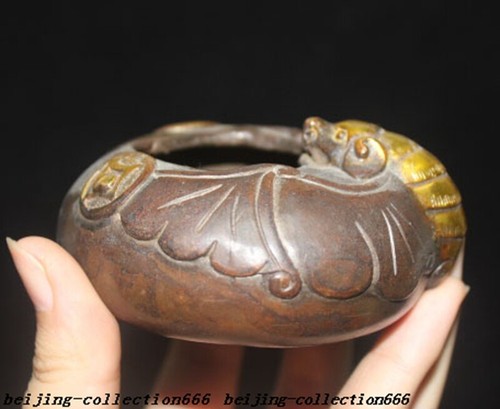 Chinese bronze gilt - 3.2", feng