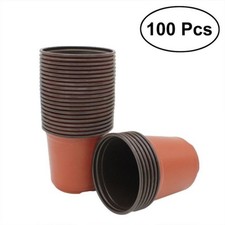 100Pcs Plastique Nurserie Pot