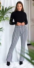 Imprimé Haut Taille Pantalon Stretch Avec Pattes D'Éléphant