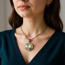 Collier topaze mystique 