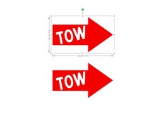 2 STICKERS FLÊCHE REMORQUAGE
