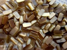 300 cabochons briques de collage oeil de chat en verre blond tabac 25 grammes