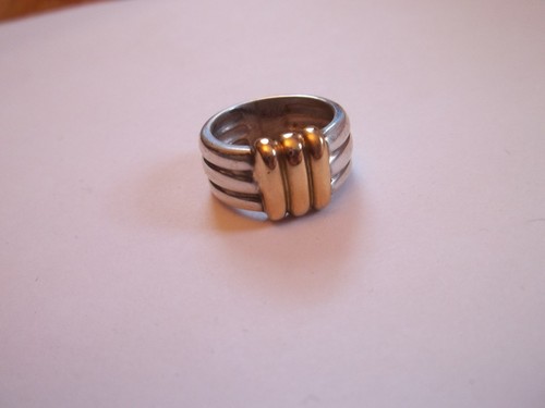 Sterling 750 18k - ring,, size
